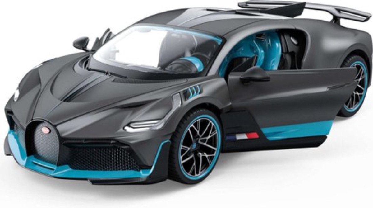 Bugatti Divo (Grijs/Blauw) (32 cm) 1/14 Rastar {Modelauto - Schaalmodel - Miniatuurauto}